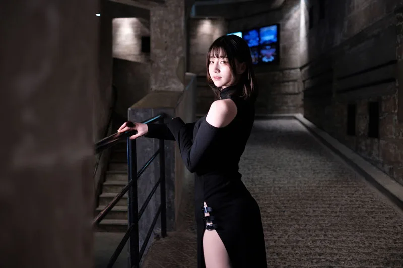 Женское винтажное платье Ципао длинное черное в темноте с пряжкой на поясе стиле