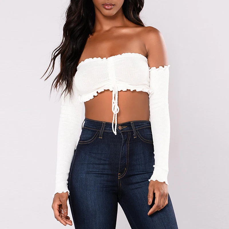 IEASYSEXY Клубная одежда футболка с длинными рукавами пикантные Регулируемая бюстье