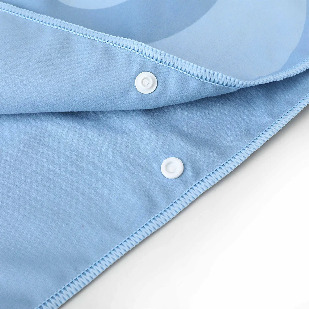 Синее полотенце с принтом Кита спортивное для улицы водопоглощающее серфинга