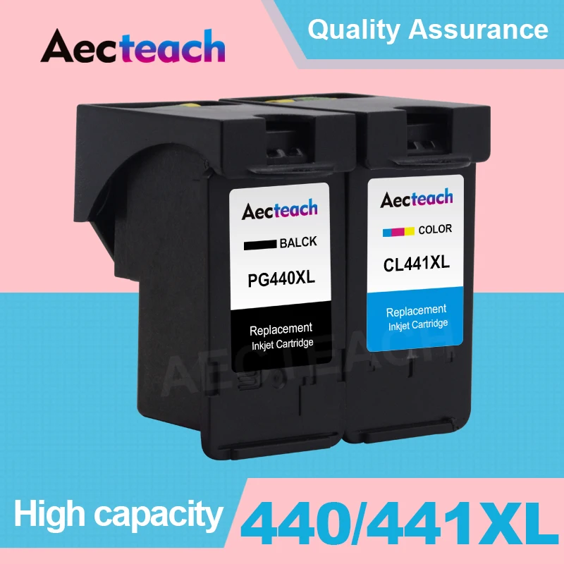 Aecteach PG440 PG 440 CL 441 XL Ink Cartridge For Canon PG-440 CL-441 For Canon 440XL Pixma 4280 MX 438 518 378 MX438 Printer