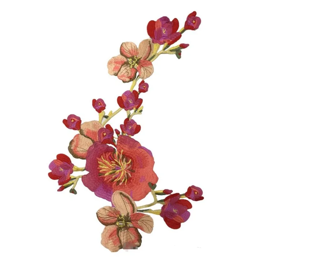 Новый Воротник с цветком сливы вышитый цветочным орнаментом кружевное платье