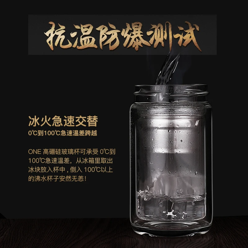 Стеклянная кружка для кофе Oneisall стакан с двойными стенками бутылка воды