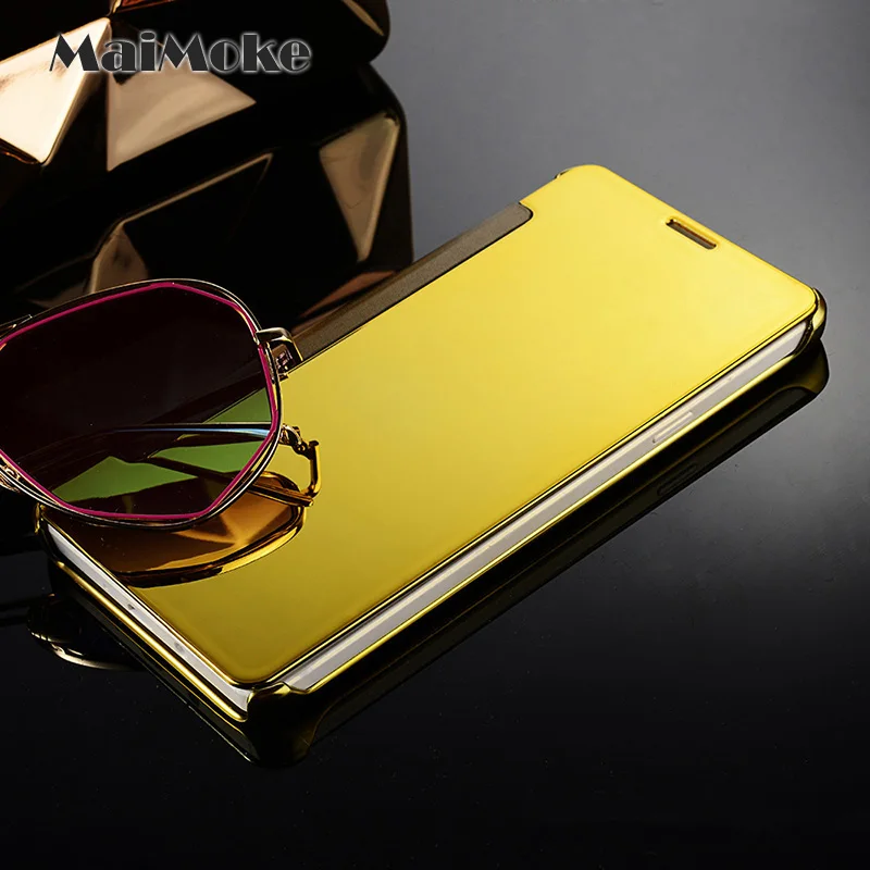 Translucent for Redmi Note 4 Mirror Case Flip Protection For Xiaomi 5A Gold Plating Plastic Phone Cover | Мобильные телефоны и