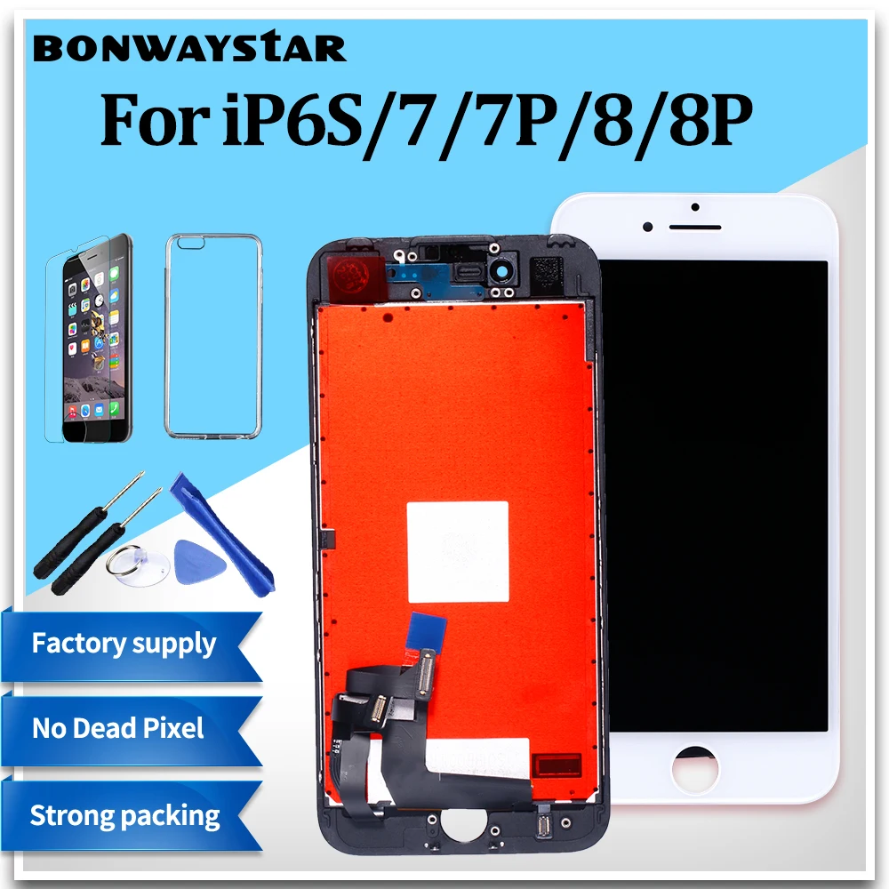 Bonwaystar AAA замена экрана для iPhone 6S 7 8 Plus дисплей ЖК экран дигитайзер сборка 3D