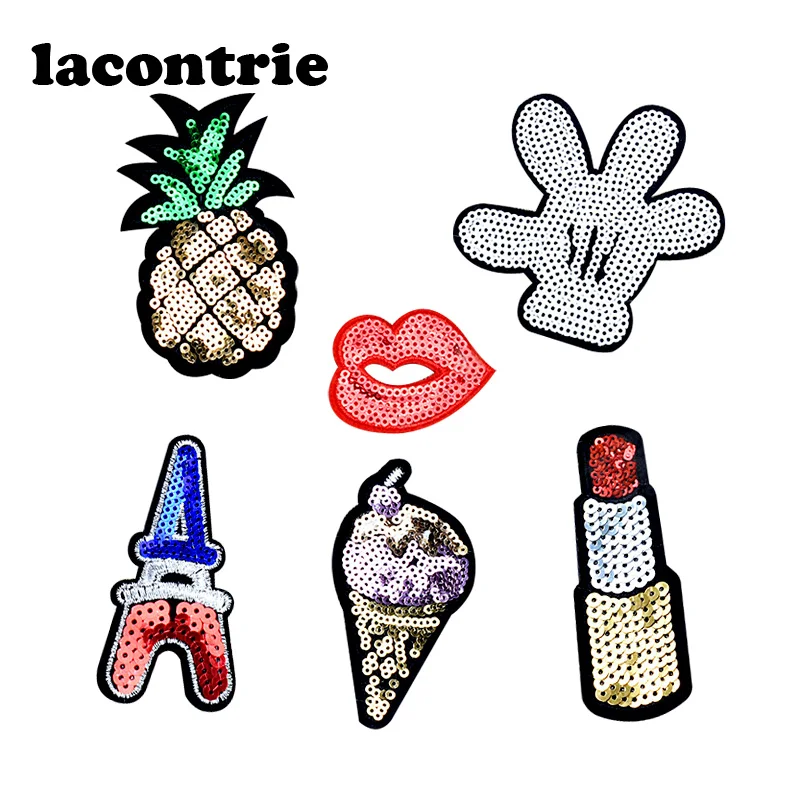 6 шт. патчи для одежды с блестками|mixed patches|fashion patchespatches fashion |