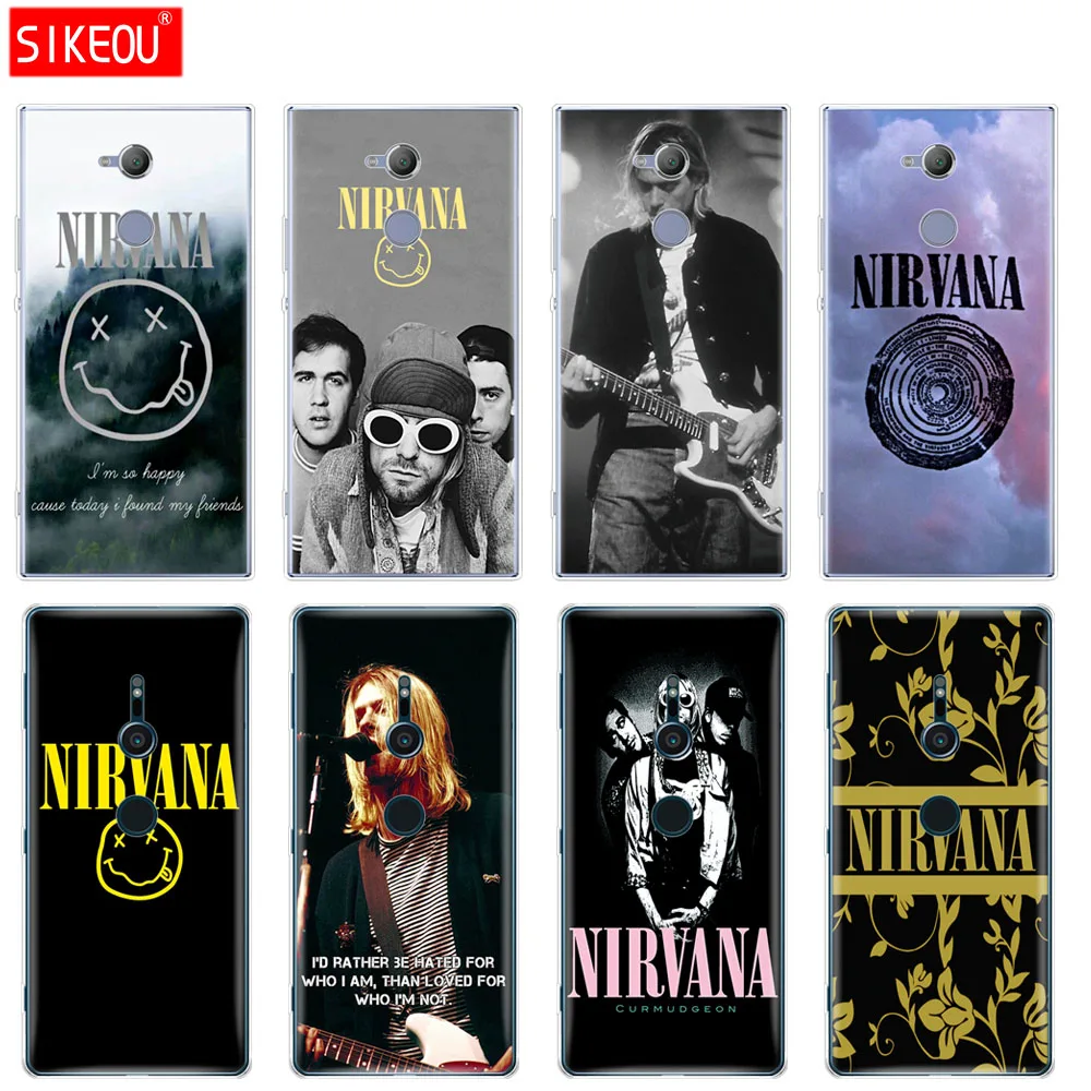 Силиконовый чехол для телефона sony xperia XA1 XA2 ULTRA PLUS L1 L2 XZ1 XZ2 compact XZ PREMIUM nirvana smile face kurt