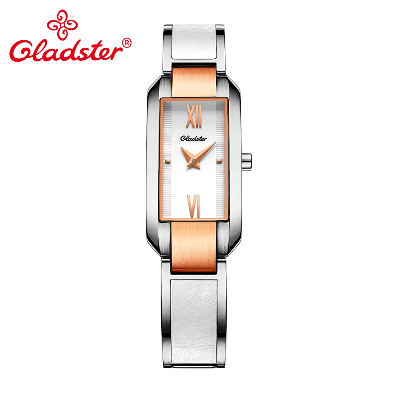 Часы женские прямоугольные из нержавеющей стали с сапфировым стеклом | Наручные