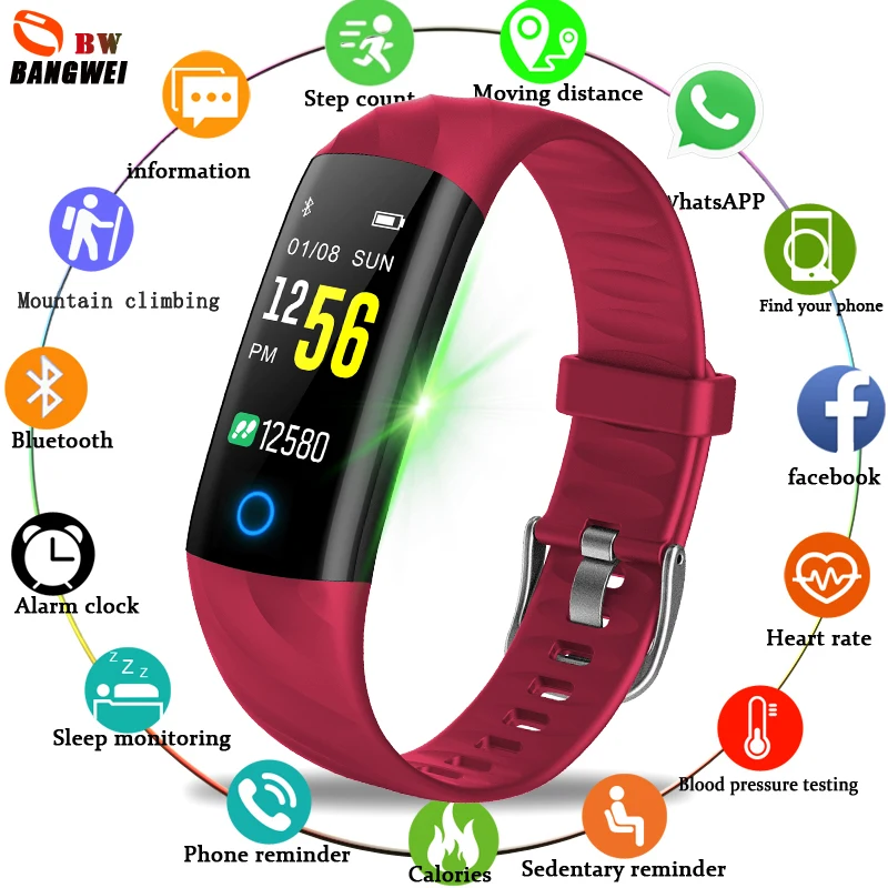 BANGWEI новые женские Смарт часы водонепроницаемые спортивные с шагомером