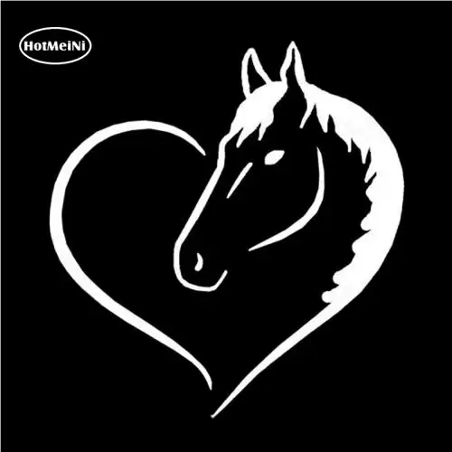 HotMeiNi Love Horse Heart виниловая наклейка автомобильная авто украшение автомобильный