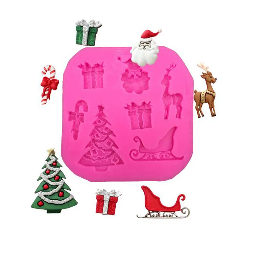 Инструменты для украшения тортов из мастики Рождественская елка подарок пожилых