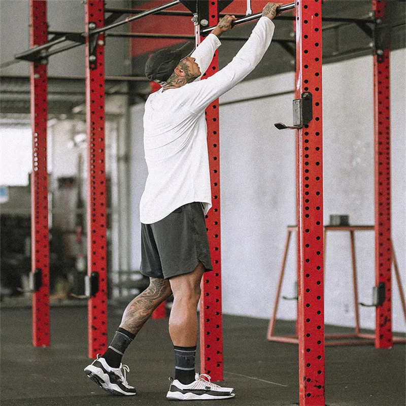 

2019 Running Shorts Men Sport Shorts Double-Deck Gym Finess Shorts Quick Dry Training Exercise Jogging Short Pants Sportswear