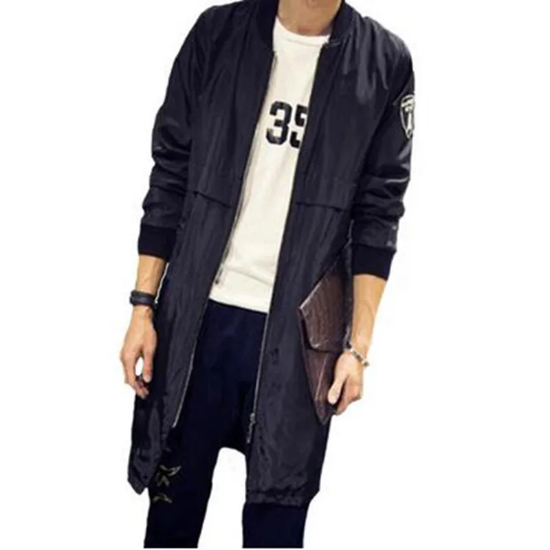 Thintenda весенняя куртка-Мужская модная куртка в стиле хип-хоп длинная Повседневная