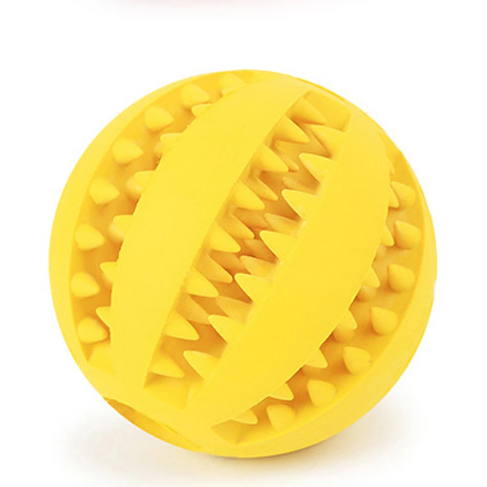 Yellow Игрушки для собак, резиновый шар для собак, забавные игрушки для собак, для домашних животных, щенков, больших собак, чистка зубов, закуска, мяч, игрушка для домашних животных - Цвет: Yellow