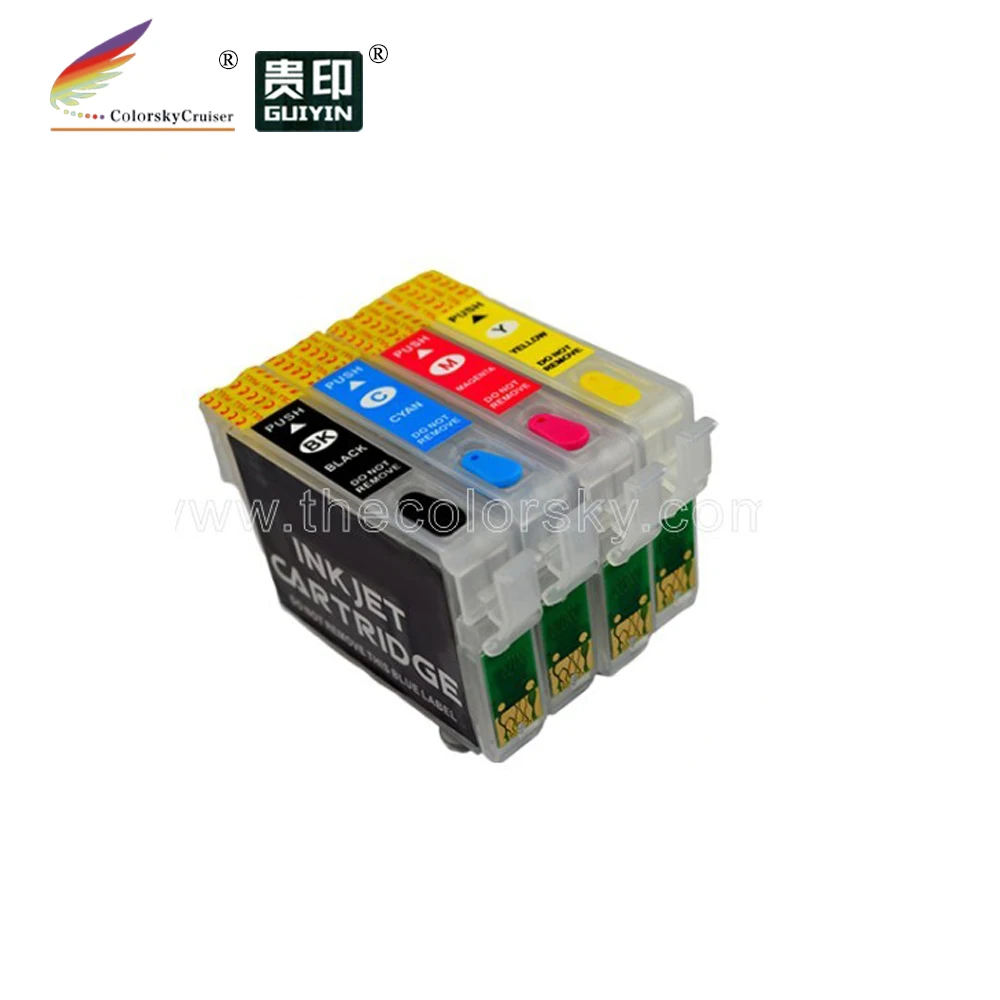 (RCE IC4CL6165) многоразовый струйный картридж для Epson ICBK61 ICC65 ICM65 ICY65 PX 673F 1200 1600F|ink cartridge|ink