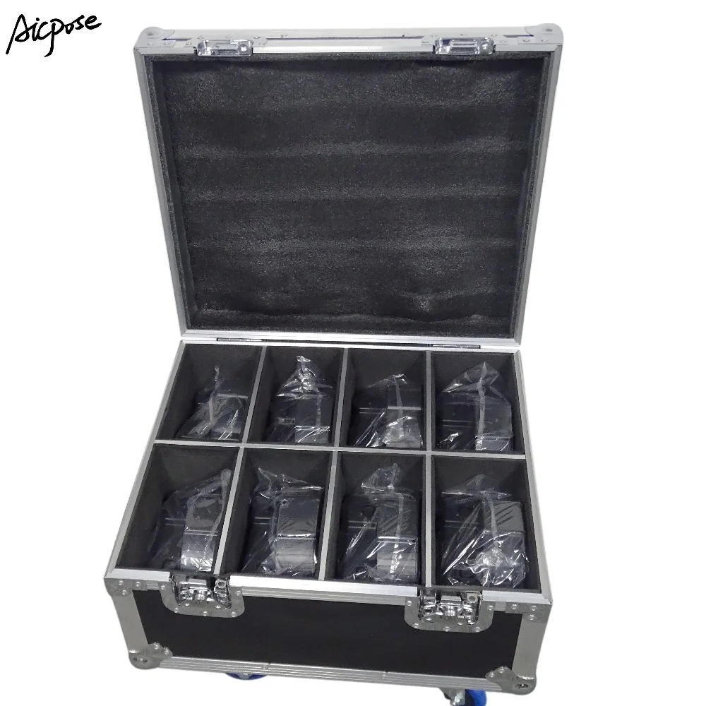 Светодиодный прожектор Par 8 шт./лот 7x12 Вт с полетным чехлом в 1 плоский