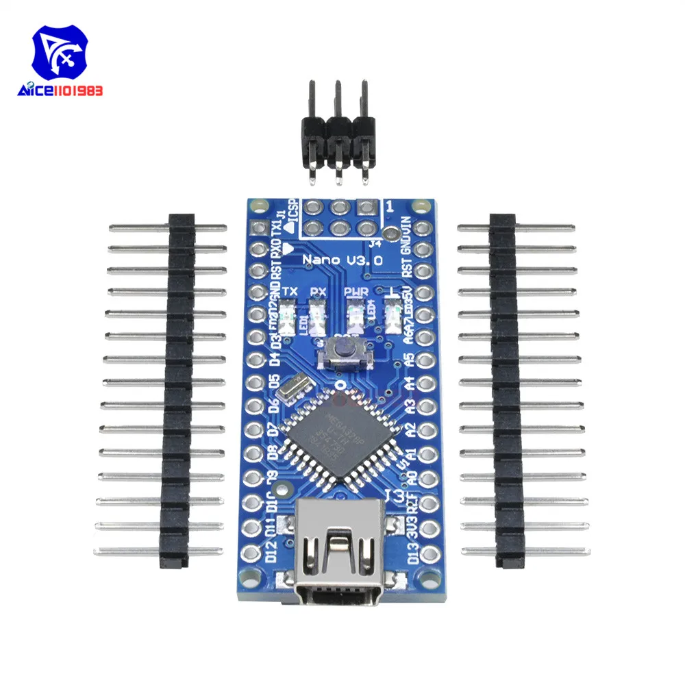 Плата микроконтроллера welless Nano V3.0 Mini USB ATmega328 5 в 16 м модуль для Arduino оригинальный