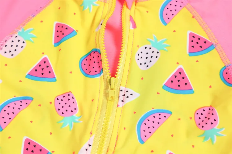 2019 Цельный Детский купальник для девочек 6-12 лет с ананасом детские цельный