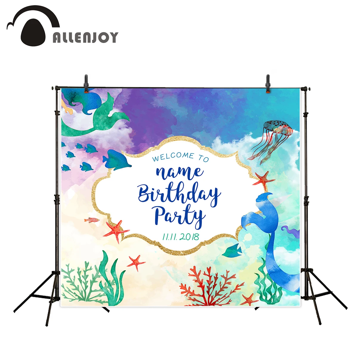 Allenjoy фон для фотосъемки картина маслом океан цвета на заказ День рождения