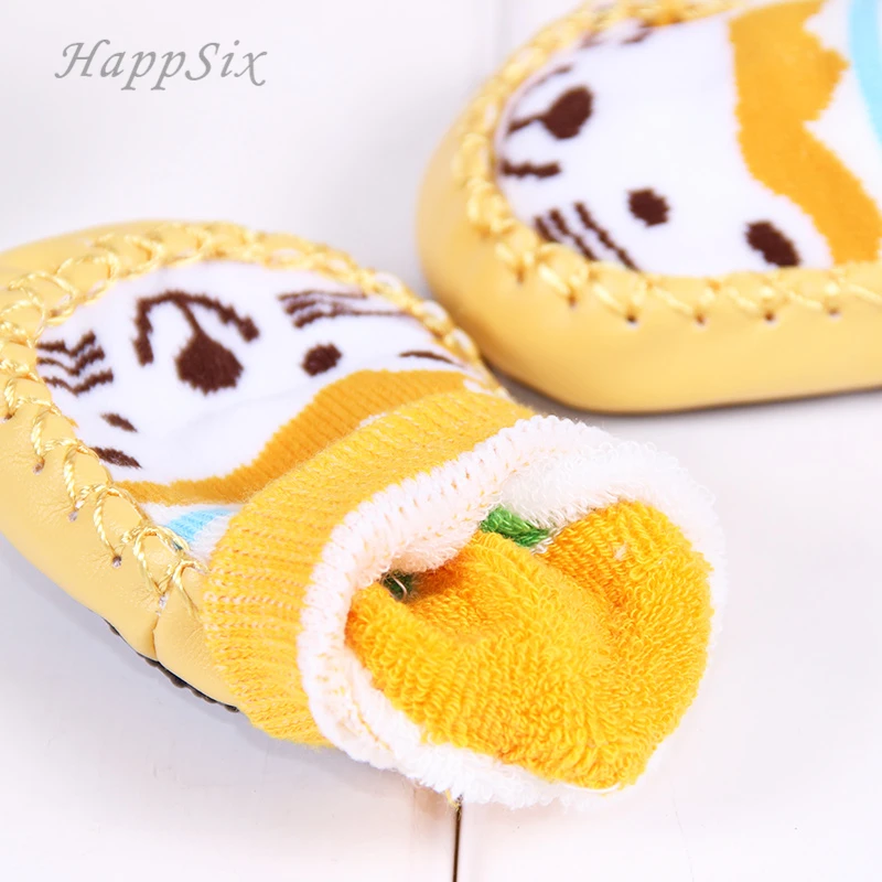 baby floor socks cotton boys girls soft cartoon Baby Toddler Non-Slip Booties Shoes Socks Autumn Winter Thicken Antiskid Sock | Детская