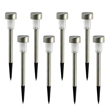 Светодиодный садовый светильник на солнечной батарее из нержавеющей стали 8