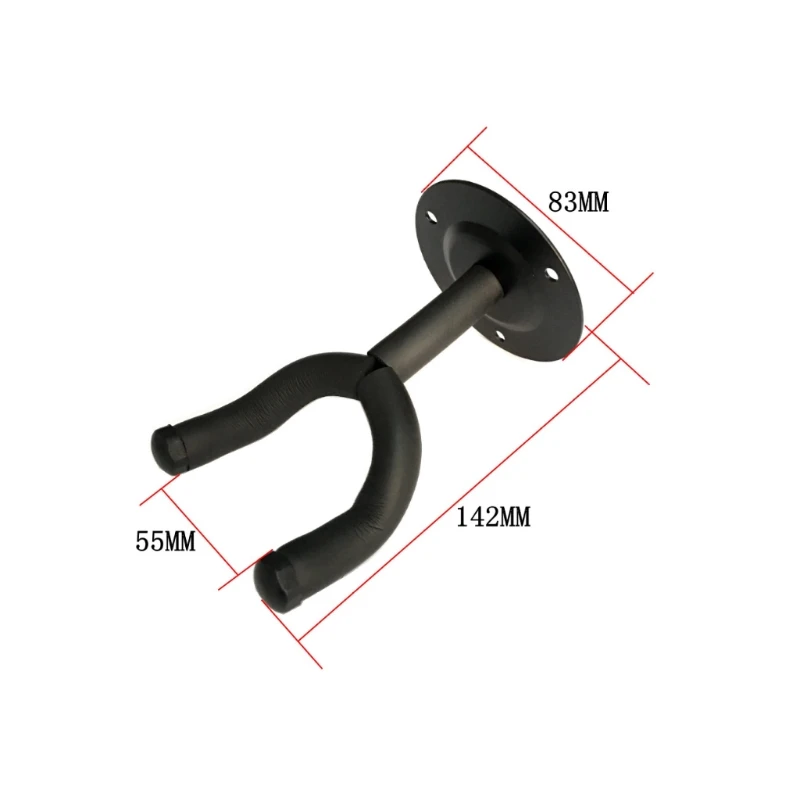 

Electric Guitar Round Stand Holder Wall Hanger Rack Ukulele Hook Black Metal Stand