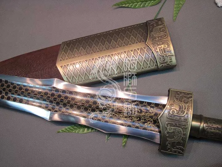 S5315 Фильм аниме HEROINE MULAN SWORD BLACK WEB NET шаблон лезвия W/ TWO FULLERS &amp WOOD SCABBARD 32 4&quot|mulan sword|black