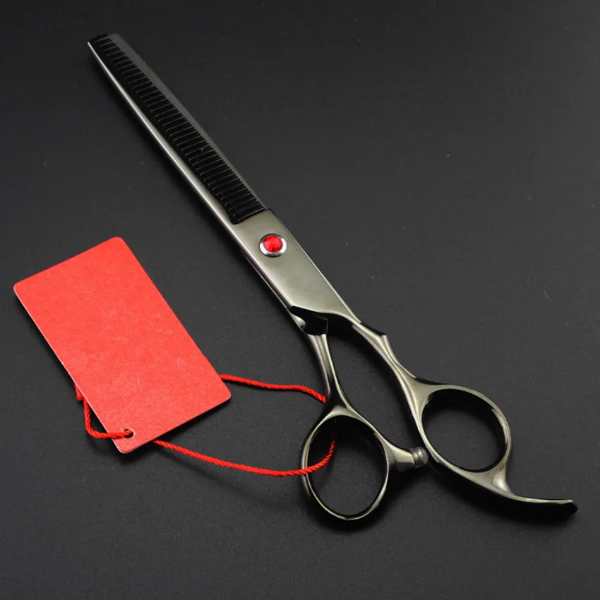 Профессиональные ножницы для стрижки питомцев парикмахерские чёрного цвета 7