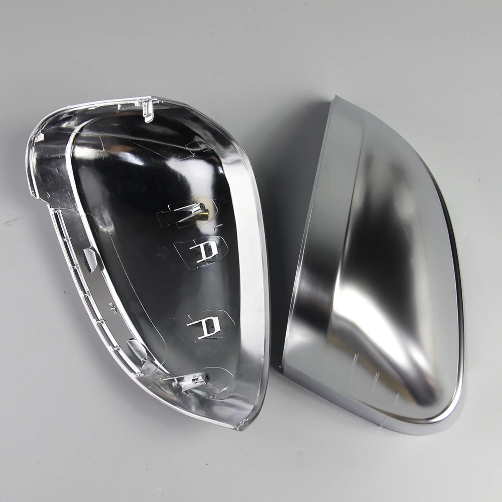 1 пара матовых хромированных серебристых автомобильных сменных чехлов для