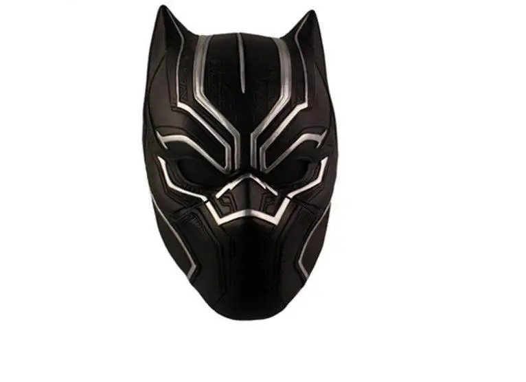 Latex Супергерой Черная пантера Косплей Маска T'Challa Cos ПВХ латекс Маскировка головной убор Хэллоуин Косплей костюмы Карнавал отвращение - Цвет: Latex