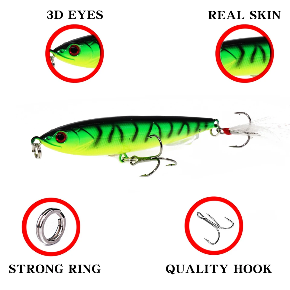 Высококачественная рыболовная приманка в виде гольяна 5 цветов 9 см 13 4 г крючки