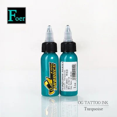 Turquoise O.G тату машина набор Перманентный макияж синяя группа динамические чернила микроблейдинг пигмент для татуировки цвет краски 1 унций/30 мл - Цвет: Turquoise