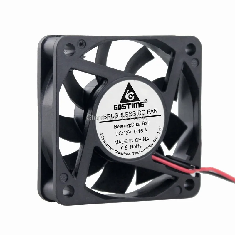 2 Pieces LOT Gdstime 60mm x 15mm 6cm 12V CPU Heat Sink Computer PC Cooler Fan Cooling Exhaust Ball Pins | Компьютеры и офис