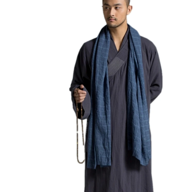 ZanYing Traditional Buddhist Meditation Monk Robe Grey Summer ZYS62 | Тематическая одежда и униформа