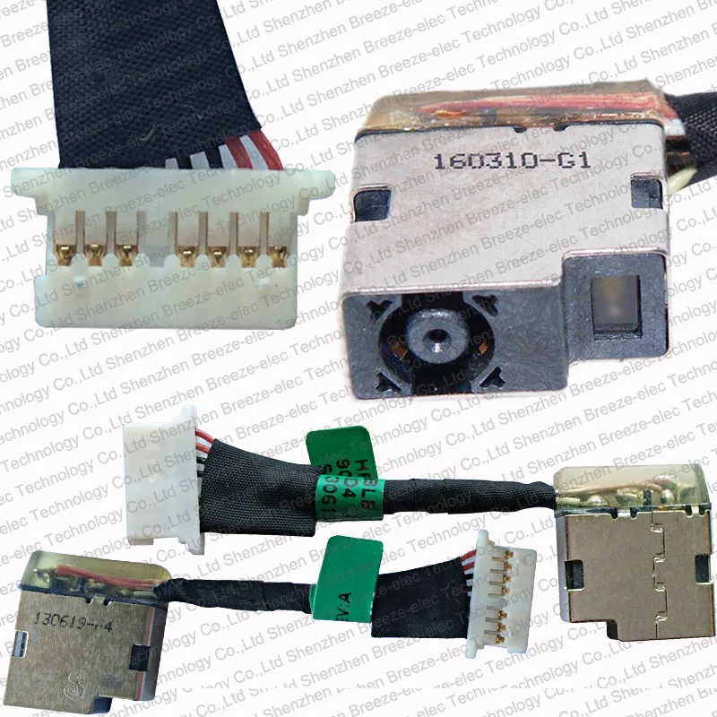 

3 pieces/lot Genuine Laptop DC Power Jack socket with cable wire connector for HP SPLIT X2 13-M 13-M010DX 13-728600 728600-SD4