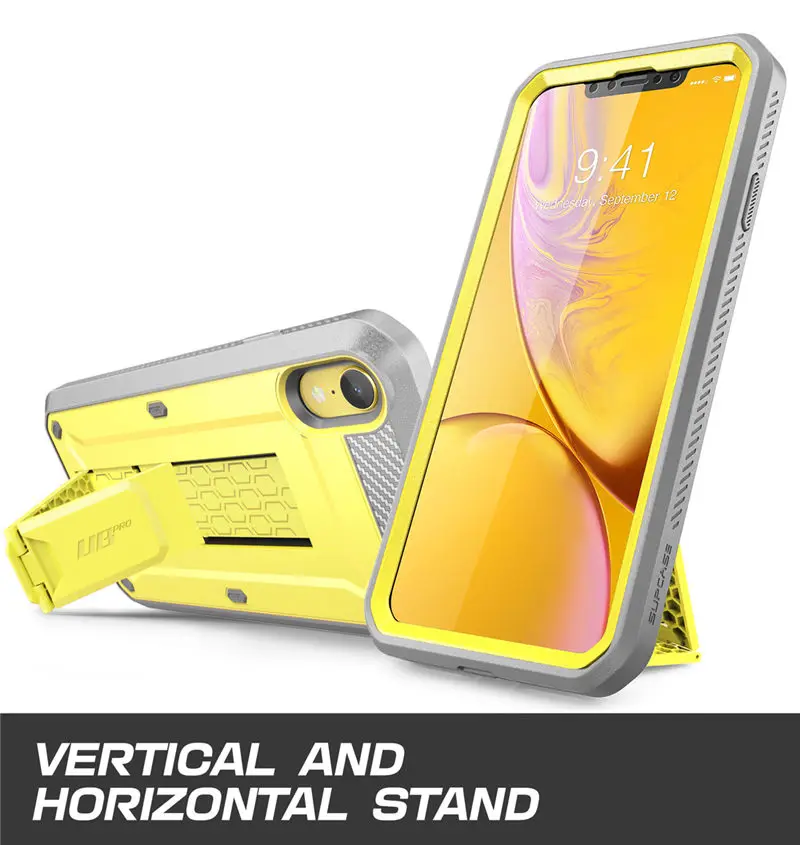 Цветной чехол для iPhone XR 6,", Чехол SUP, UB Pro, прочная кобура, чехол со встроенной защитой экрана и подставкой