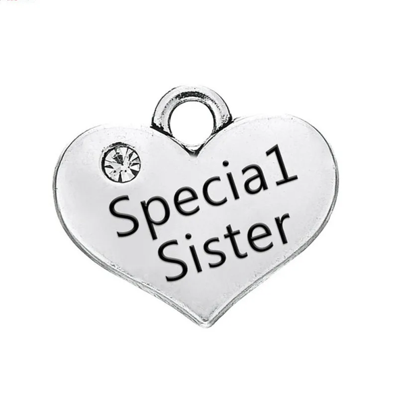 10 шт./лот подвески в виде сердца античные серебристые со стразами|Шармы| |