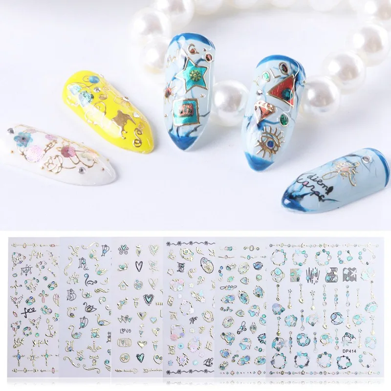 Стикеры 3D на ногти Nail Art самоклеющиеся драгоценные наклейки "Камни" сделай сам украшения для ногтей