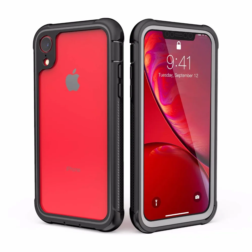 Чехол для iPhone XR сверхпрочная защита всего тела со встроенной защитой экрана