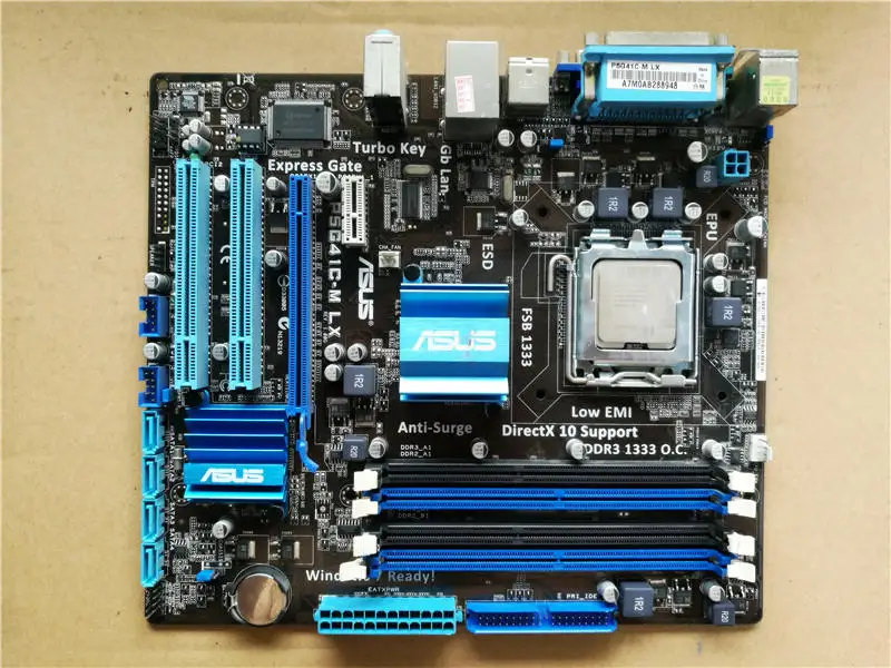 Б/у материнская плата для настольного компьютера Asus P5G41C-M LX Intel G41 Socket LGA 775 DDR2 и DDR3 |