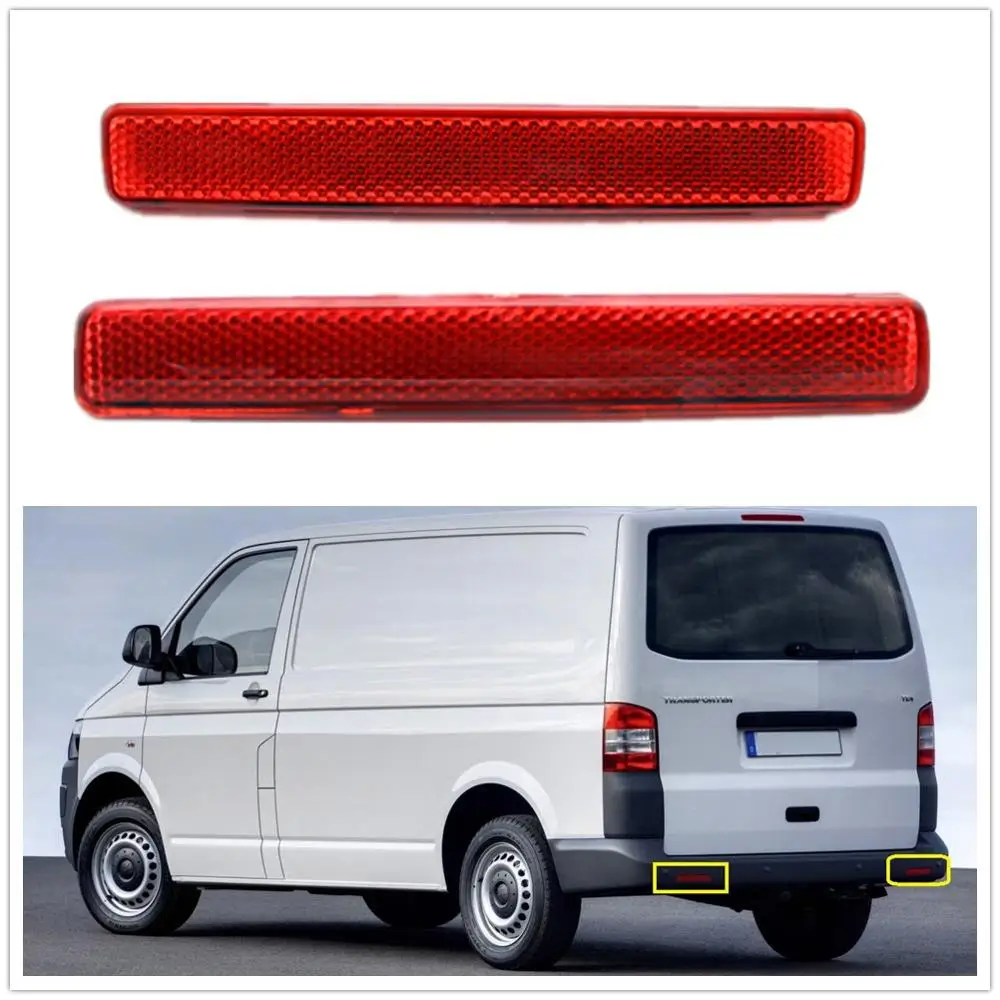 2 шт. левый и правый для VW Transporter T5 2003-2009 красный задний бампер отражатель задние фары Тормозная Предупреждение