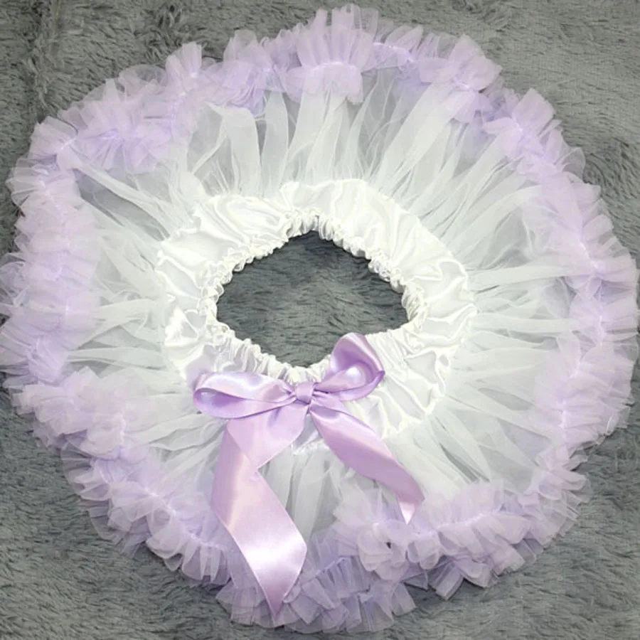 Юбка для новорожденных детская юбка пачка белого и сиреневого цвета повязка на