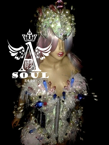 

LED women costumes Pink female clothing DJ performances under flash control lead the act the role ofing more Free size