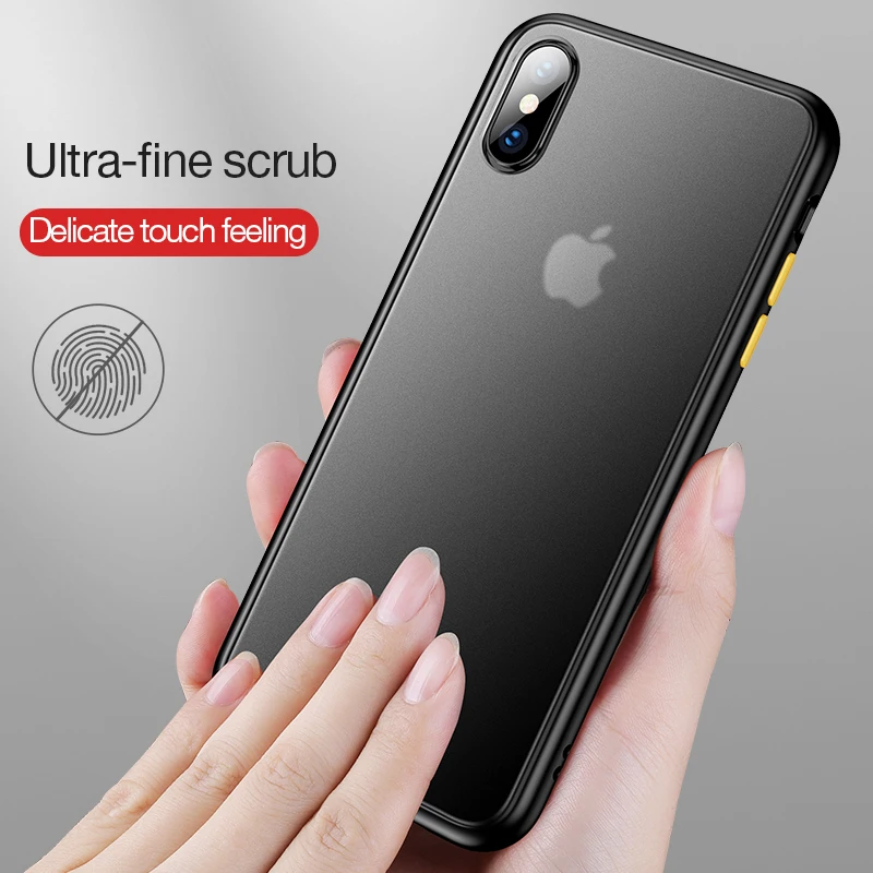 

CAFELE 2019 newest color clashing case for iphone 7 8 plus X Xr Xs Max silicon+PC translucent case for iphone 7 8 plus X Xr Xs