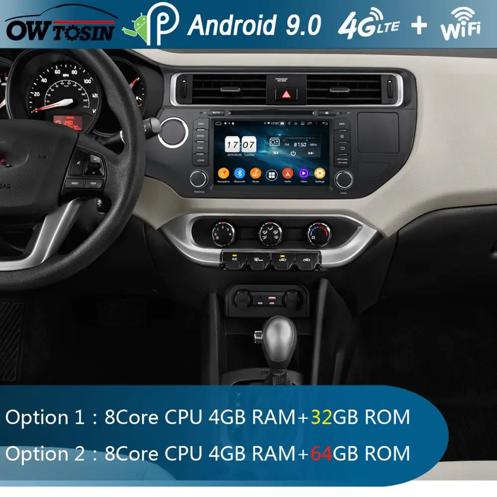 8 &quotIPS 1280*720 8Core 4G RAM + 64G ROM Android 9 0 автомобильный dvd-плеер для KIA Rio K3 2015 2016 левое колесо