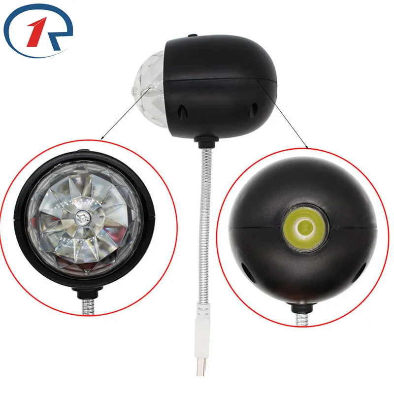 ZjRight 2 в 1 USB светодиодный светильник освещение Портативный Красочный