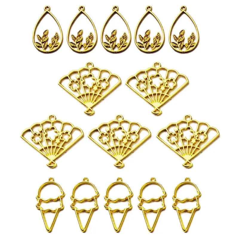 Оптовая продажа оптовая 5 шт. Веерная подвеска мороженое пустые рамки из смолы