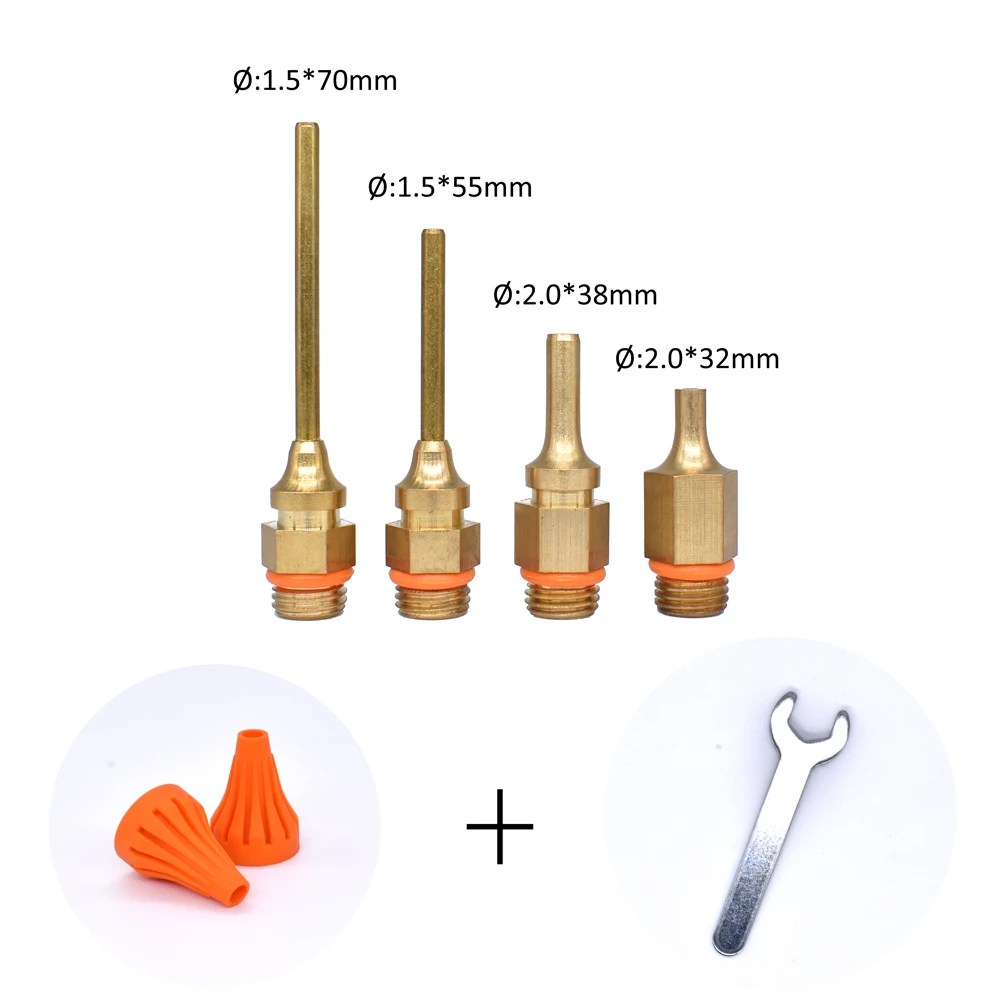 CPS-5 Hot Melt Glue Gun Long Nozzle Large Diameter Small-bore 1.0x36mm 1.5x55mm 1.5x70mm High Quality Steel Material with Wrench 3Pcs - Color: CPS-5