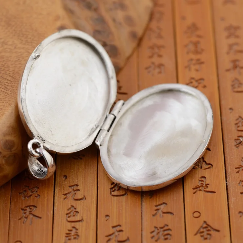 Подвеска из серебра 925 пробы в виде короля оленя может быть открыта для чтения