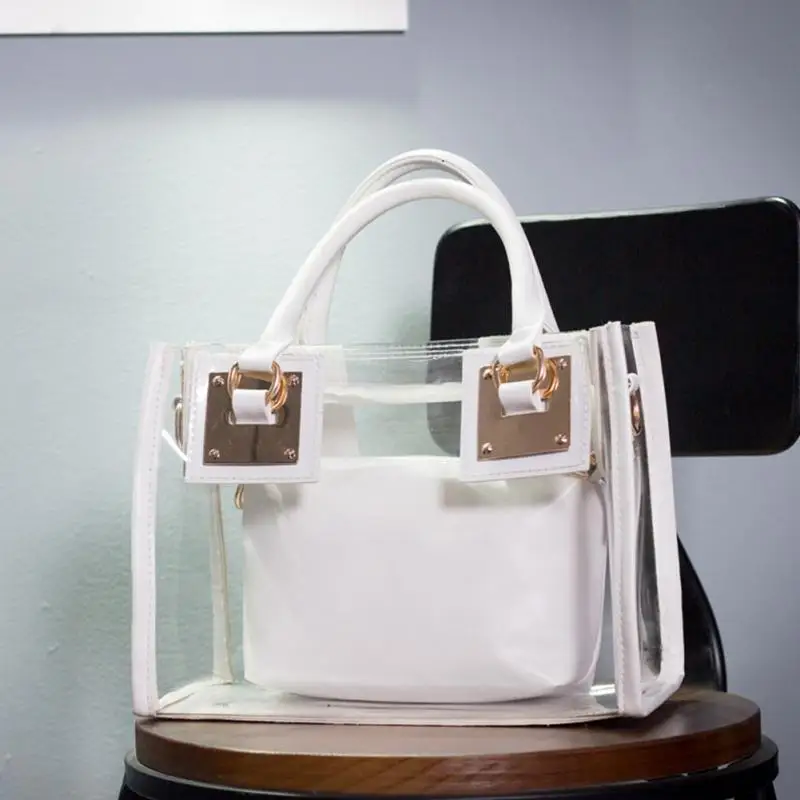 Модная женская летняя прозрачная Водонепроницаемая пляжная сумка яркие цвета на