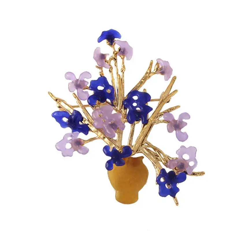 Женская Брошь В Виде Цветка CSxjd новая летняя металлическая брошь из бронзы с